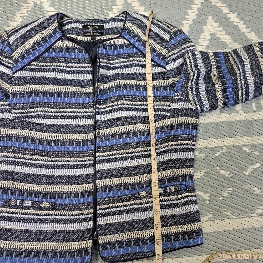 Rw&co Tweed Striped Cropped Blazer - Picture 11 of 12